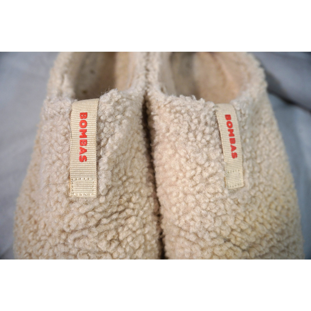 Bombas Sunday Slipper Size 11 Alpine Cream Sherpa Fleece House Mules Shoes